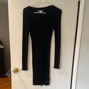 American Eagle Outfitters Elegant Black Ribbed Dress